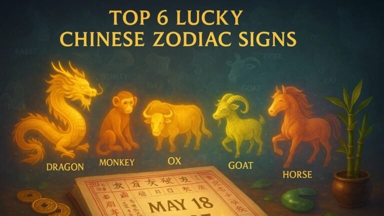 Top 6 Lucky Chinese Zodiac Signs for May 18, 2025!